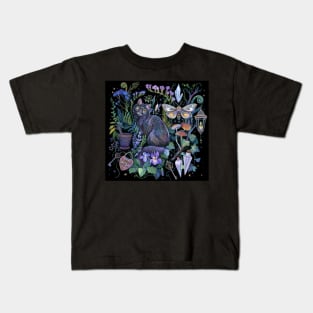 Black Cat Potion Garden Kids T-Shirt